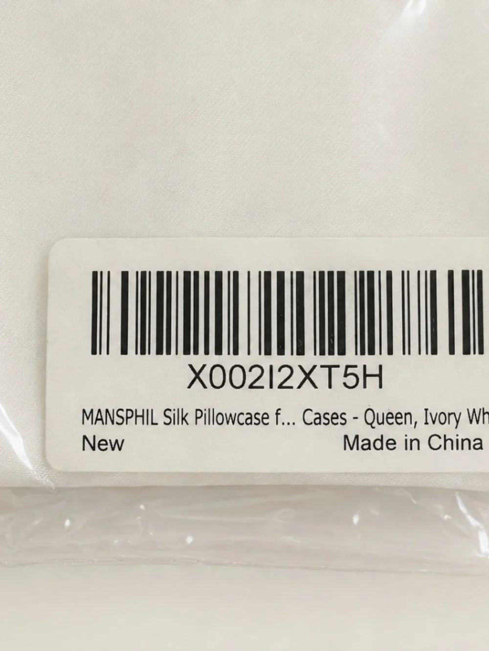 MANSPHIL Silk Pillowcase QUEEN Ivory White New in Package
